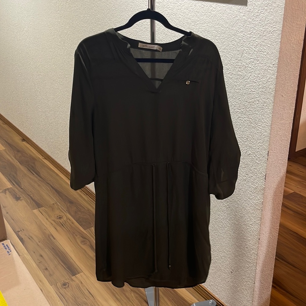 Dark olive dress
